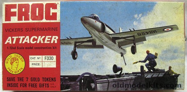 Frog 1/72 Vickers Supermarine Attacker -  Red Series, F330 plastic model kit